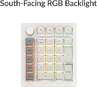 Vista 4 de Keychron Q0 Max - Bloc de números mecánico inalámbrico personalizado, 2.4 GHz/Bluetooth 5.1/bloc de números QMK con cable, RGB intercambiable