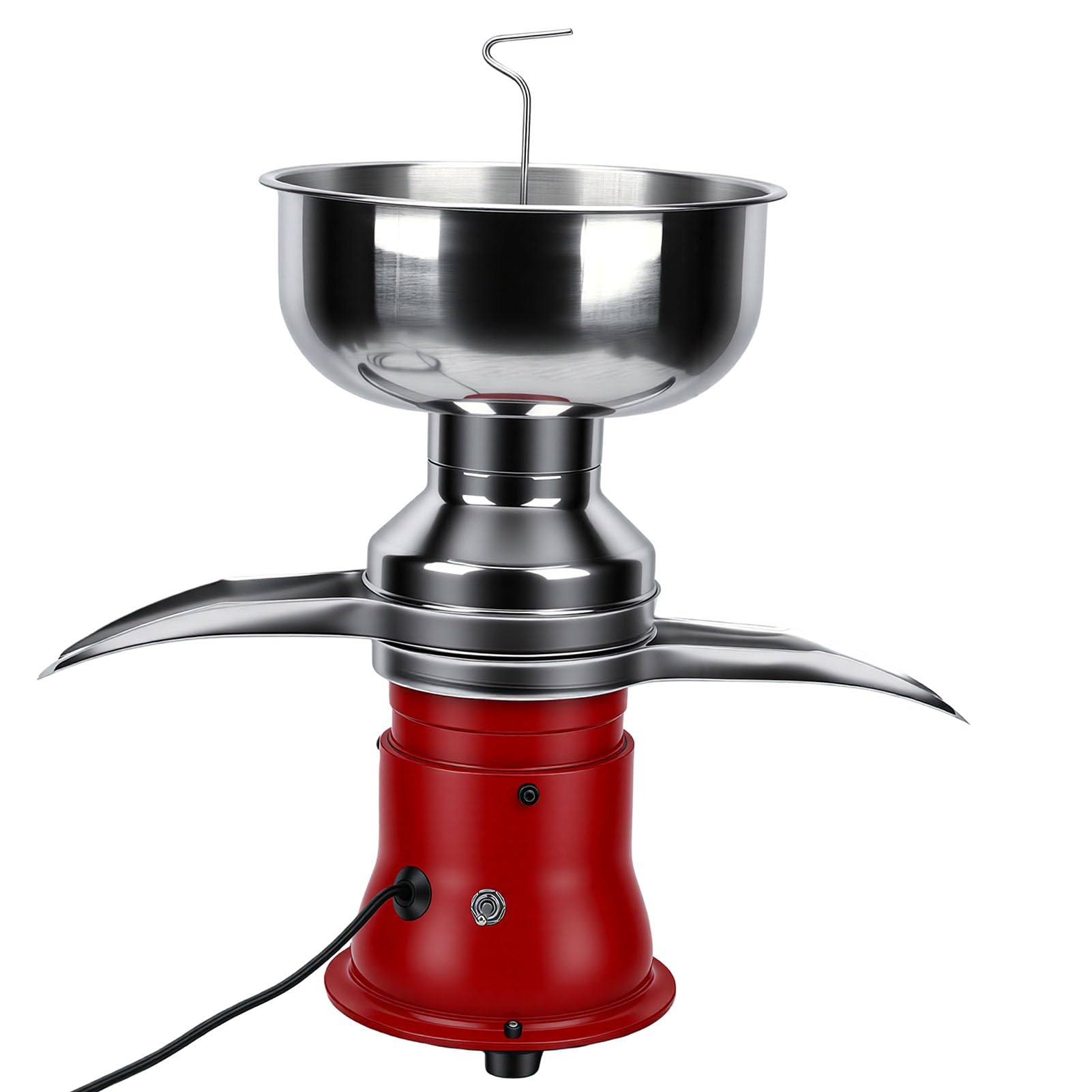 XUMIUZIY Separador de Nata Eléctrico, Potente Rendimiento del Motor para Productores Lácteos, Espumadera de Leche Fresca de Acero Inoxidable de 9800rpm