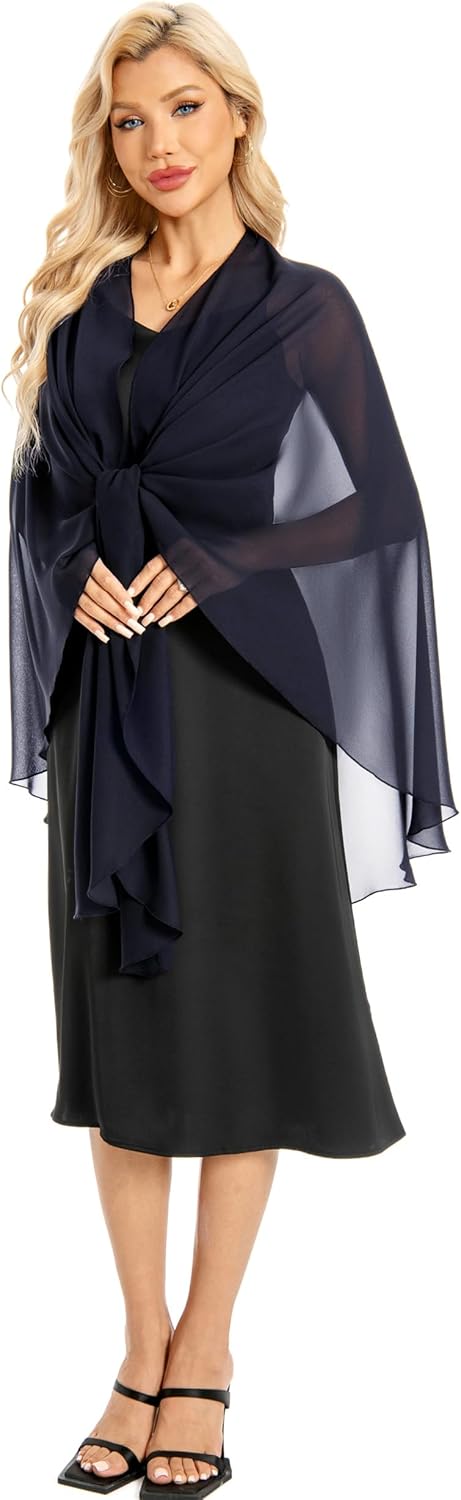 Women's Shawls and Wraps for Evening Dress Chiffon Scarf Soft Elegant Pashmina Wedding Bridal Scarve - Image 5