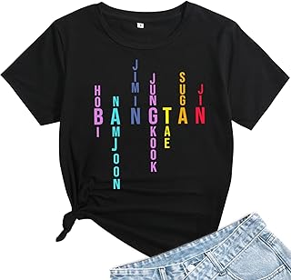 Women Jungkook Suga Shirt Hobi Namjoon Tae Jimin Jin Tee Bangtan Boys World Tour Fans Tops Merch