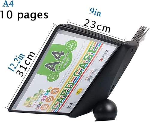 Miniatura 2 de Organizador de referencia de escritorio, estante de exhibición para catálogos, carpetas de archivos A4 montadas en la pared, 20 páginas, organizador