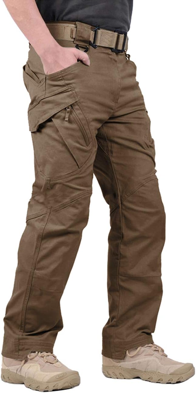 LABEYZON Men's Casual Cargo Work Pants Outdoor Lightweight Military Tactcial Pants for Men with 9 Pockets