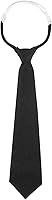 MBAYIO Women's Black Pre-Tied Adjustable Skinny Necktie, 13" Tie for Business, Wedding, Graduation, Cosplay