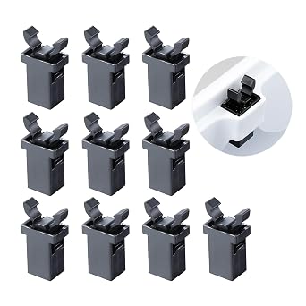 funest Buckle Sets 10Pcs - Replacement Locking Clip for Press-Top Trash Can - Compatible with Press-Top Trash bin- Durable Plastic Buckle for Trash Can Lid Locking Mechanism