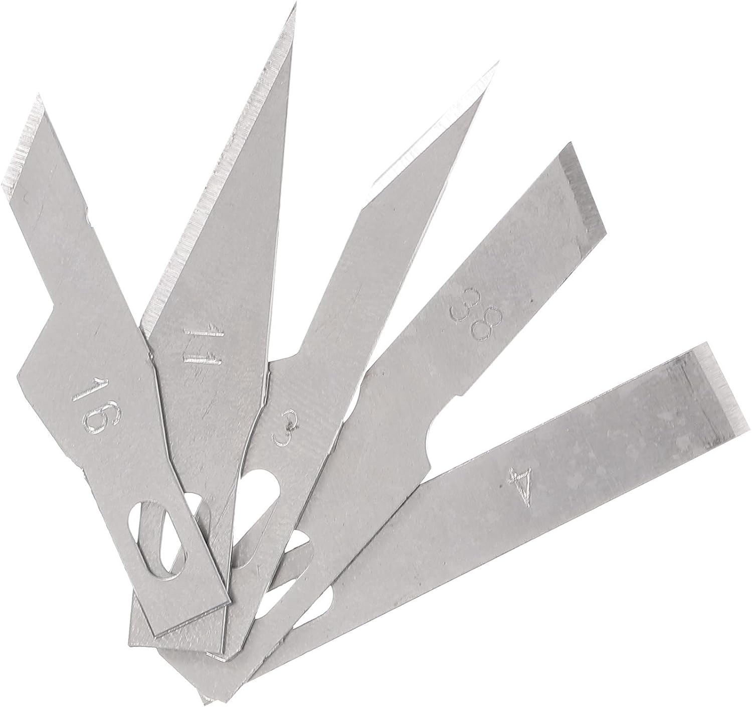50Pcs Craft Blades Replacement Set for DIY Carving and Modeling, Steel Utility Blades for Hobbyists and Artists, Multi-Size Assortment for Precision Cutting in Craft Supplies