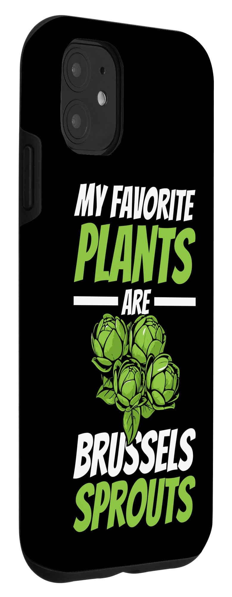 iPhone 11 Funny Sprouts Apparel Vegan Brussels Sprouts Veganism Case - Image 3
