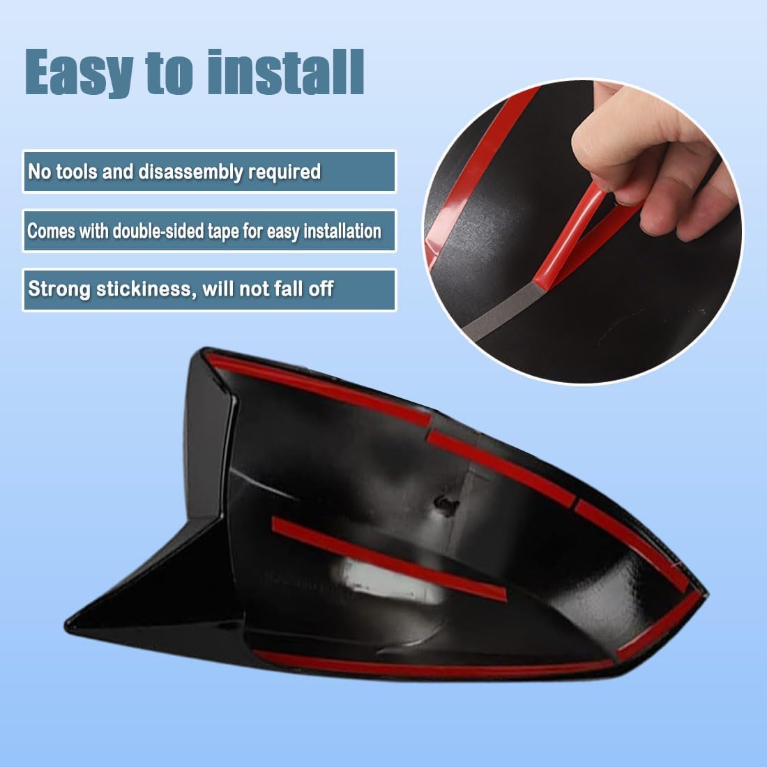 XITER Rear View Side Mirror Cover Side Mirror Cap for Ford Mustang 2015-2026 GT/GT Premium/Ecoboost/Ecoboost Premium/V6,Not Fit Mustang Mach-e,Without Turn signal Light-Glossy Black