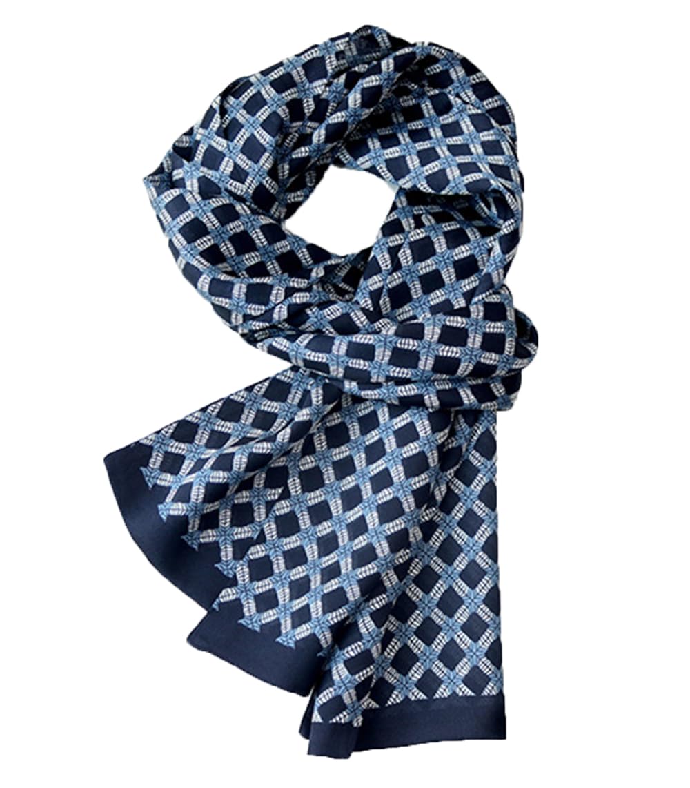 Men's 100 Silk Scarf Double Layers Fashion Neckerchief Formal Casual