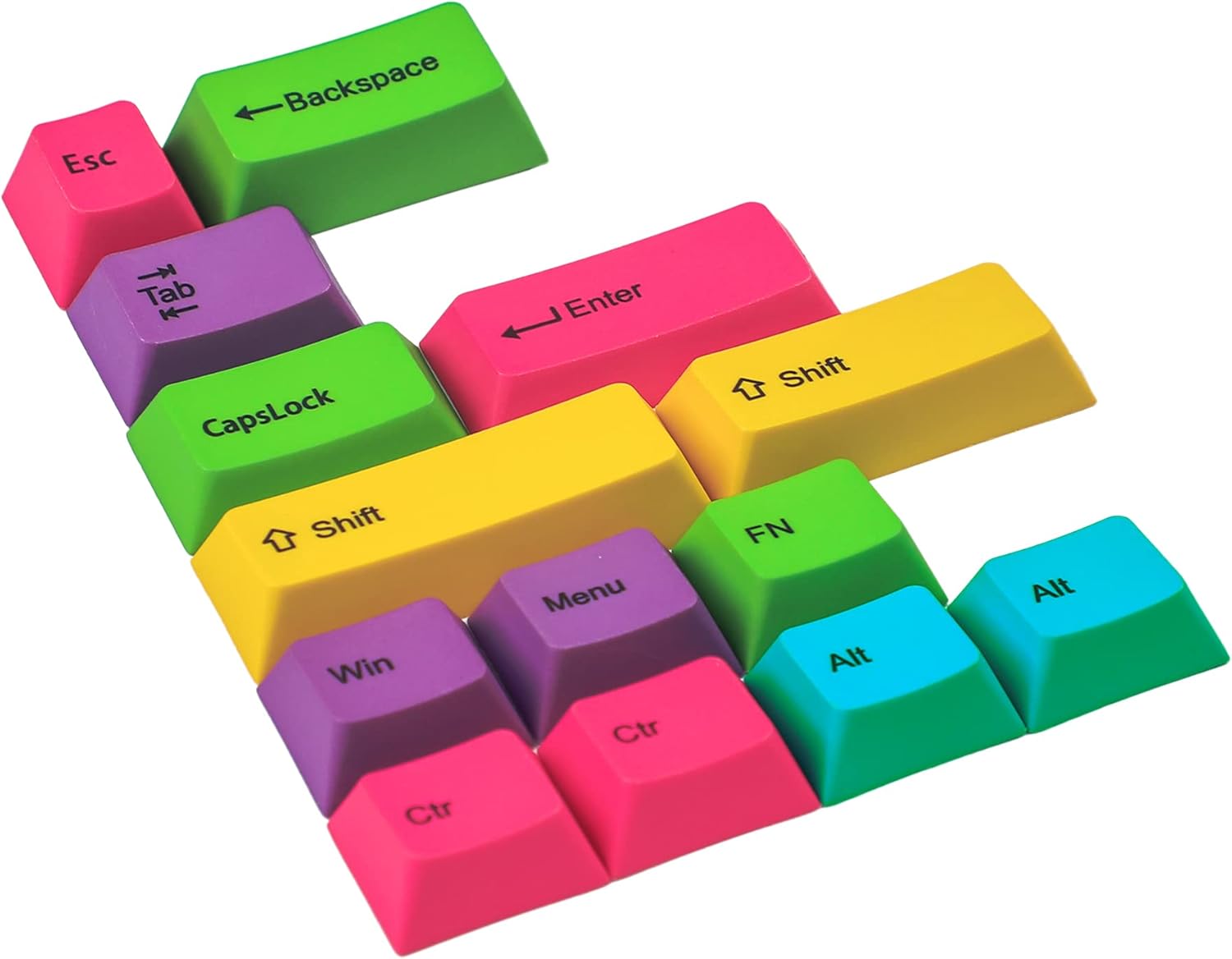 Cherry Profile Dyed PBT Key caps，14 Key Colorful RGBY CMYK