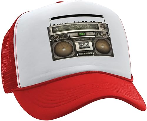 The Goozler Retro Boombox Vintage Music 70's 80's 90's Dj Festival Old School Estilo Clásico Ajustable Snapback Trucker Hat