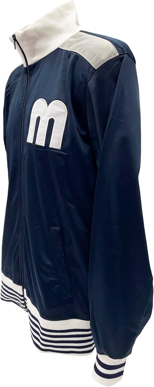 My Party Shirt M Soccer Track Jacket - Everyday Wear & Bob Costume - Reggae Music Gift Football Fashion Rasta Style Coat Blue