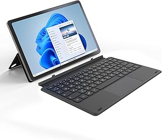 2in1 タブレット、Windows 11 Proノートパソコン 11インチ、 13世代 Twin Lake N150 CPU、最大3.6GHz、12GB LPDDR5+256GB NVMe SSD、11" IN-CELL FHD IPS 1920x1200、5MP+8MPカメラ、Wi-Fi 6、BT 5.0、2xType-C、HDMI、日本語キーボード、全金属