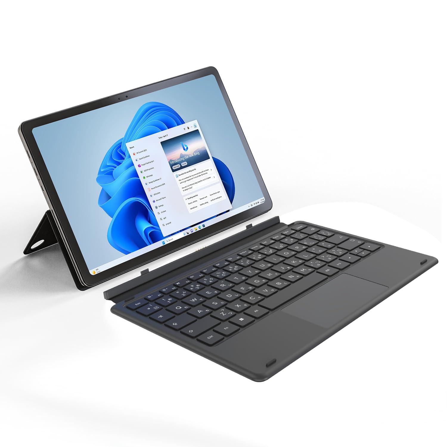 BNCF 2in1 タブレット、Windows 11 Proノートパソコン 11インチ、 13世代 Twin Lake N150 CPU、最大3.6GHz、12GB LPDDR5+256GB NVMe SSD、11" IN-CELL FHD IPS 1920x1200、5MP+8MPカメラ、Wi-Fi 6、BT 5.0、2xType-C、HDMI、日本語キーボード、全金属