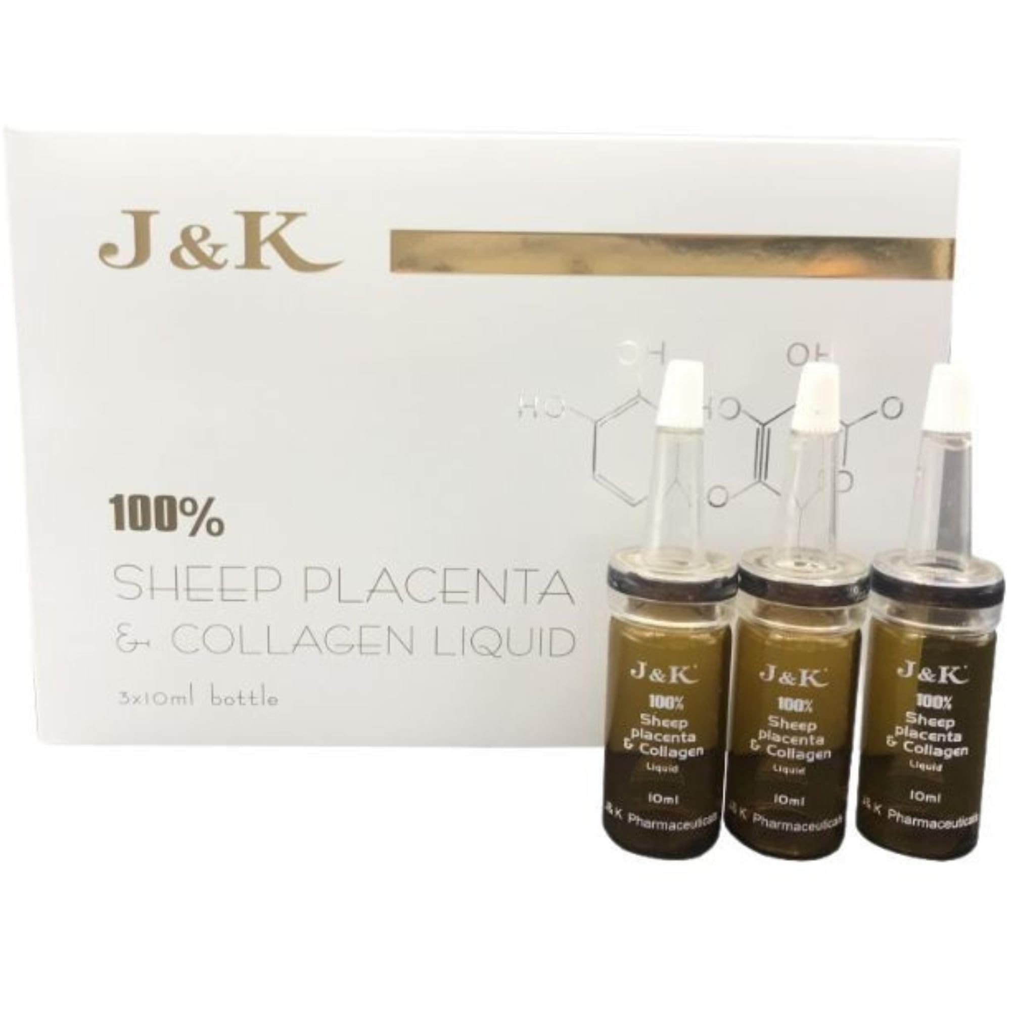 J&K 100% Sheep Placenta Extract and Collagen Anti-Aging Liquid Australian Made