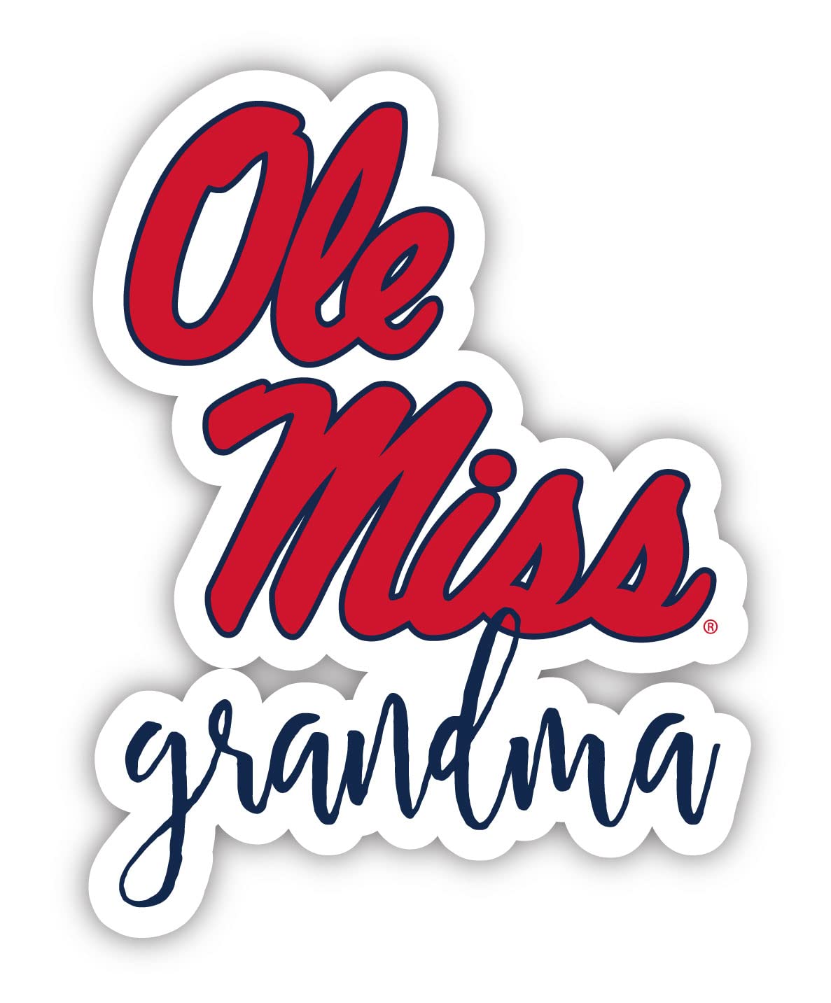 Mississippi Rebels Ole Miss 4 Inch Proud Grandma Die Cut Decal Officially Licensed Collegiate Product