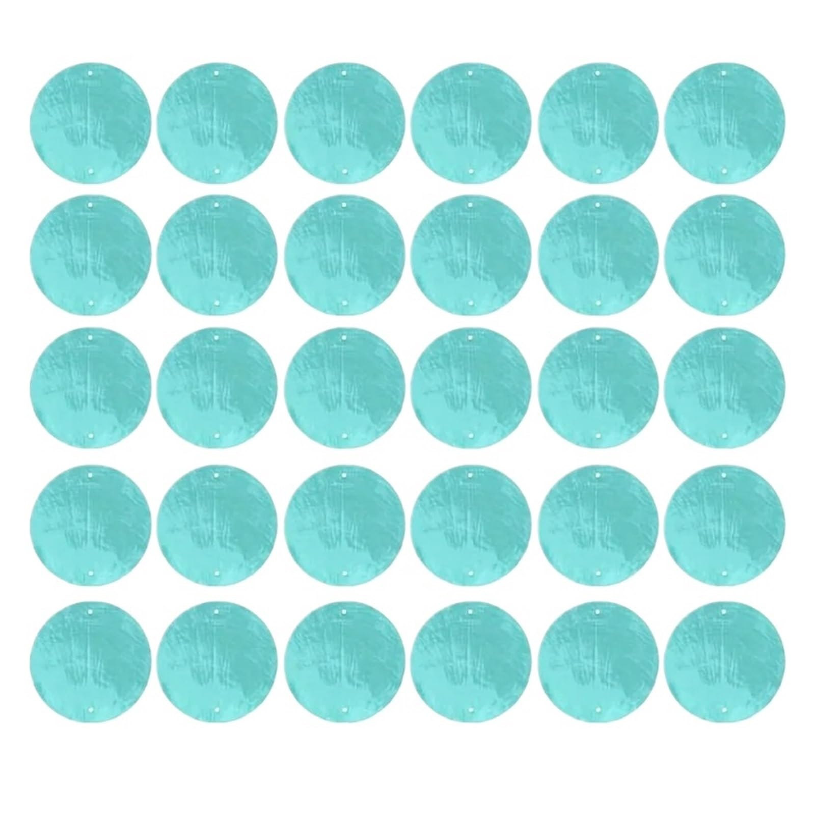 LuoAXINN Capiz Shells Round Capiz Shells with Holes Shell White for Wind Chimes Jewelry Making Home Decor(Blue)