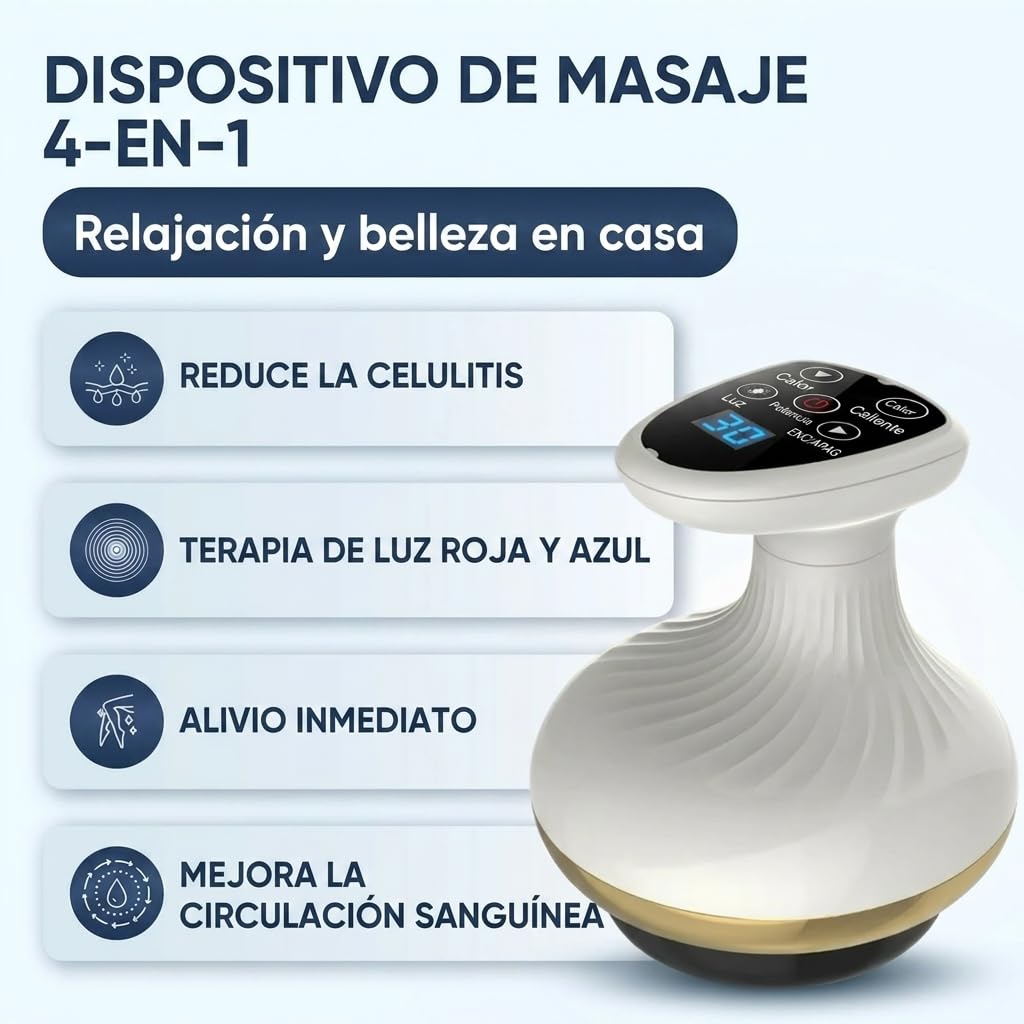Vacuvia Maquina Celulitis, Masajeador Gua Sha multifunción, Herramienta Corporal Reafirmante, Utensilio De Masaje Para Piernas Abdomen Glúteos Brazos