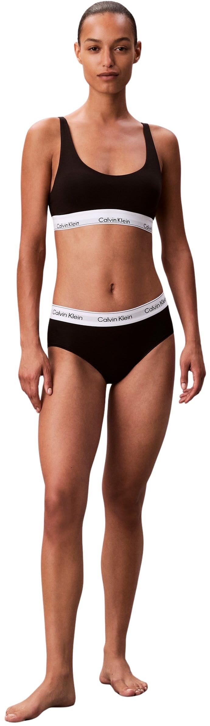 Calvin Klein Donna Bralette Lightly Lined con Fascia con Logo
