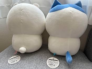ハチワレ　ぬいぐるみ（M） Amazon.co.jp: タグ付 お座り ちいかM ハチワレ ぬいぐるみM
