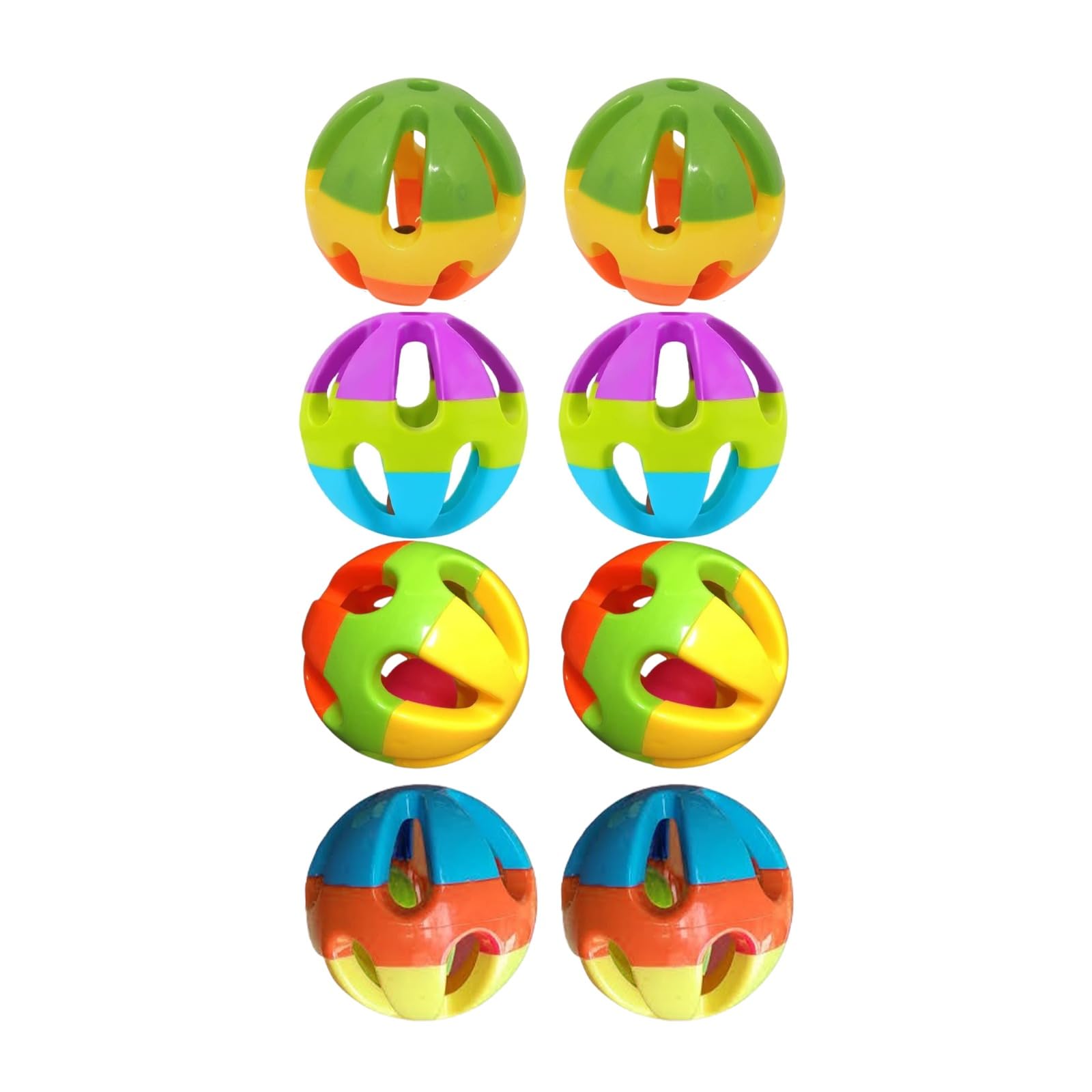 PNJB, Tough Rigid Plastic Play Balls Dog Cat Puppy Pet Toy Safe Chew Teething 4 x 7cm, Interactive Toy for Boredom, Training Ball,Random Colour, (2 PACK) — image 1