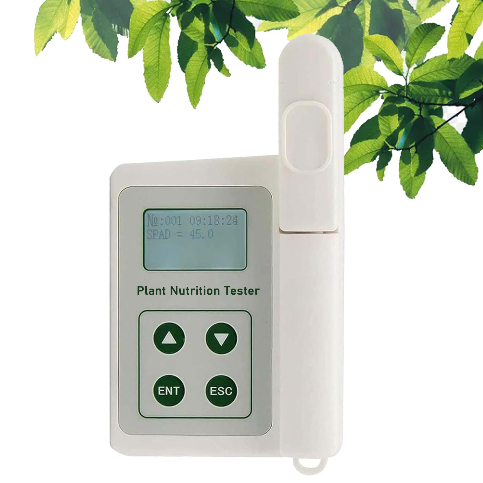 Analizador portátil de nutrición vegetal, probador de clorofila, analizador de nitrógeno, medición de SPAD en tiempo real 0.0-100 SPAD, recargable para agricultura