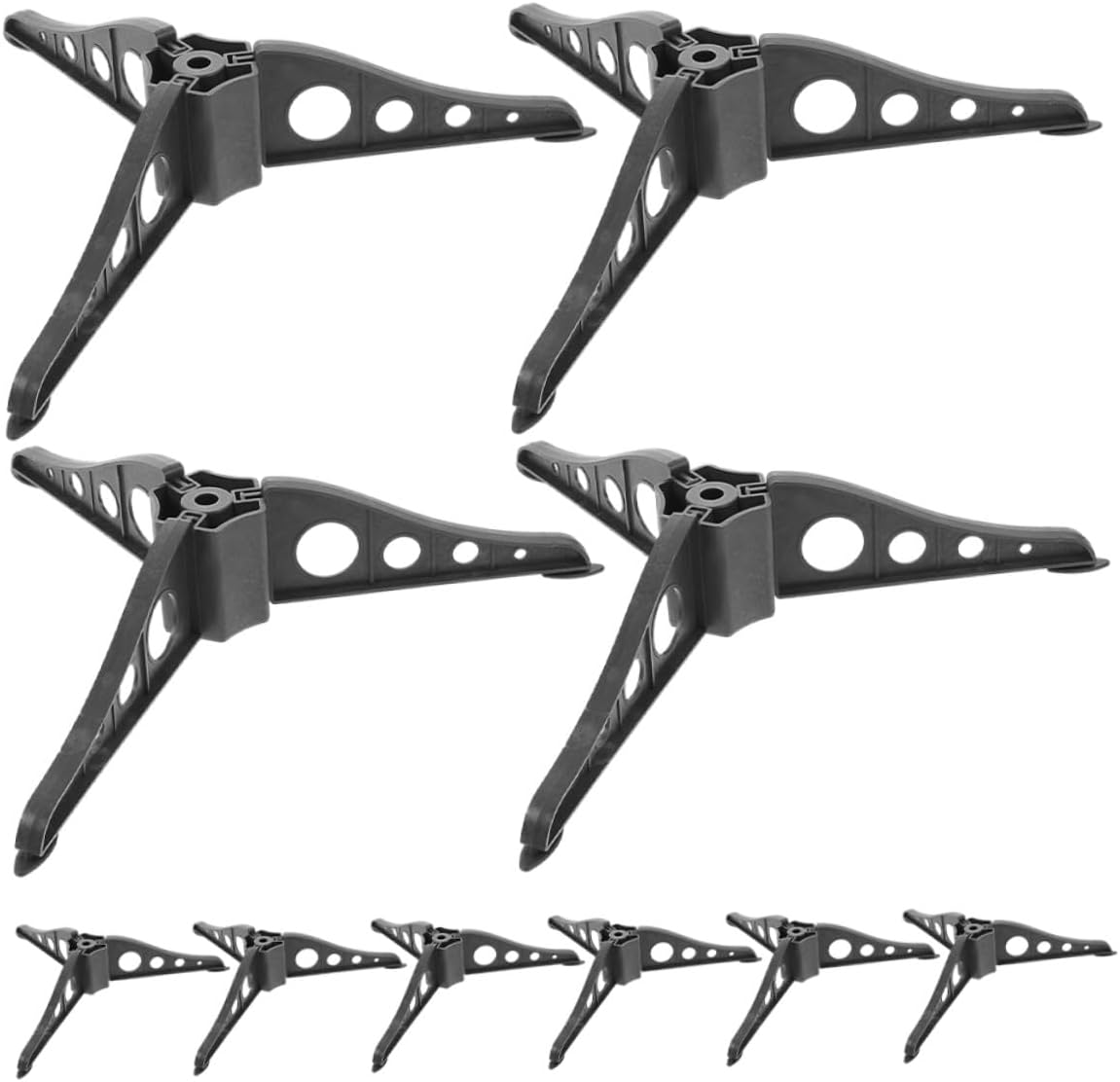 10pcs Black Xmas Tree Stand Stable Base Rack Support for Artificial Christmas Trees Tabletop Décor