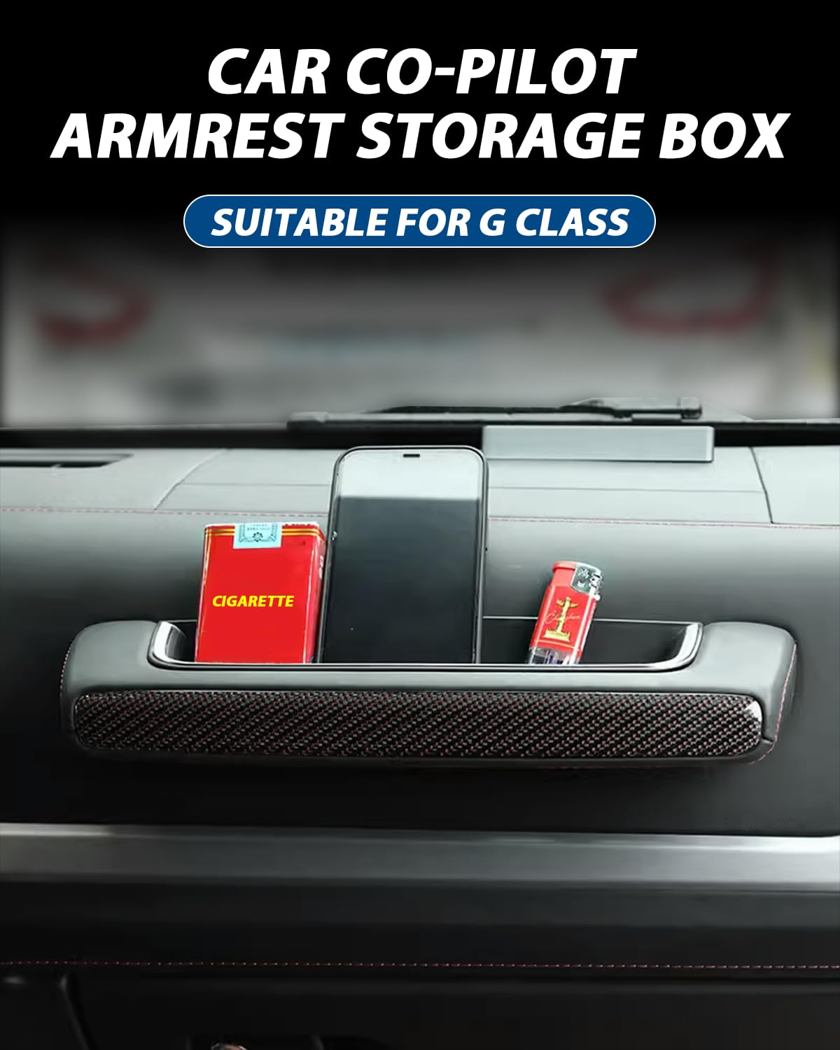 Beifahrer Ablagebox Griff Ablagebox Tablett Ablage Zubehör links Fahrer für Mercedes G Wagon W463A W464 G-Klasse G350D G400D G500 G550 G63 2019-2024