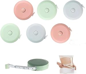 6 Packs Tape Measure,Soft Sewing Tape Measuring for Body Measuring,59Inch/1.5M Mini Measurement Tape, Fabric and Cloth Tape Measure,Handy (3 Color)
