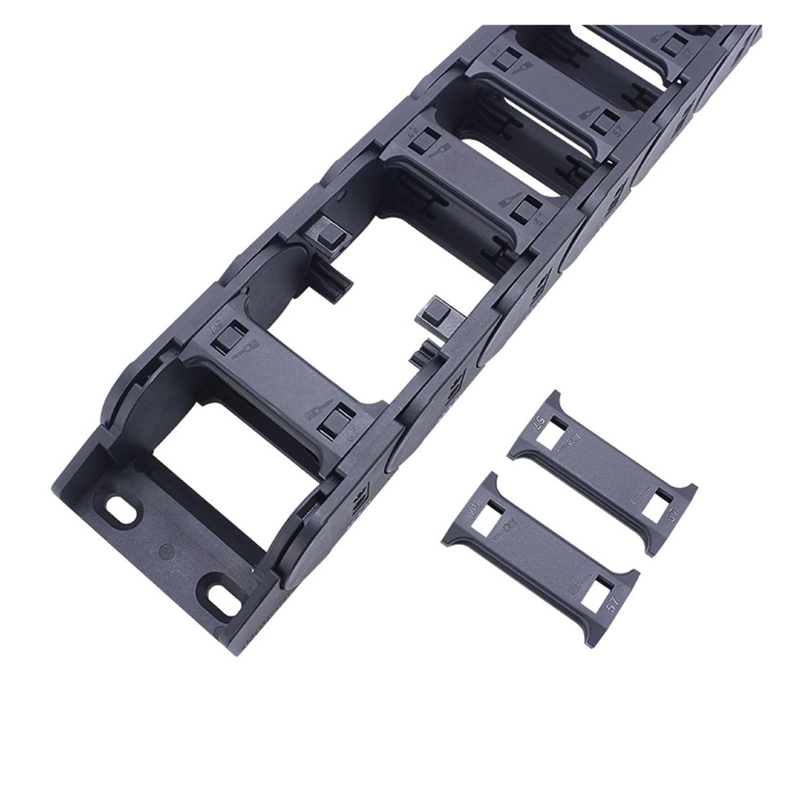 Cadena portacables Cadena portacables de 1 metro.Serie J25Q.1.S-Tipo puente abierto de ambos lados(75mm,25x77 mm-XJT)