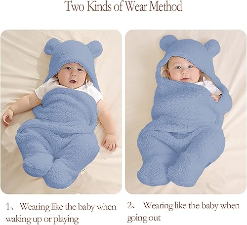 Miniatura 5 de Manta de bebé para niños y niñas, bonita manta de recepción de felpa de algodón, ultra suave, para recién nacidos, para bebés de 0 a 6 meses, regalo