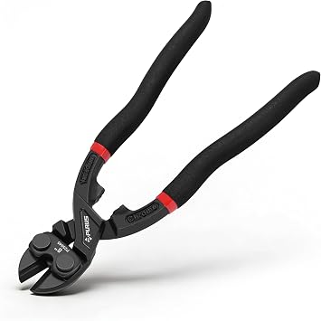 PURUS 8-Inch Mini Bolt Cutters, High Leverage 20 Angled Head Diagonal Cutting Pliers, CR-V Steel Tool for Cutting Nails, Small Bolts and Wires