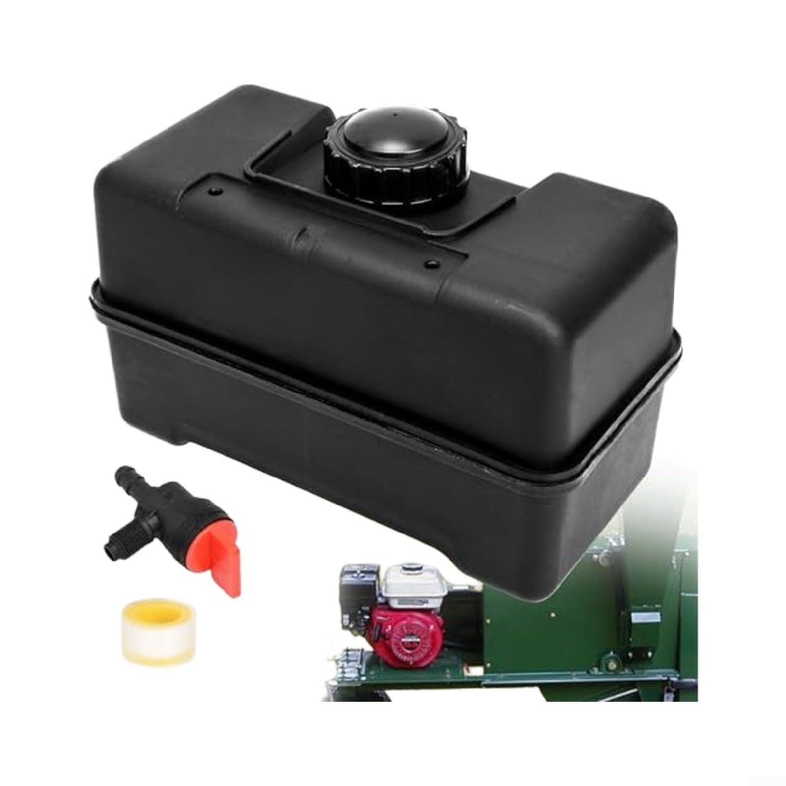 Serbatoio carburante in plastica 4 Quart con valvola e coperchio, compatto per montaggio remoto, adatto per motori OEM 691993