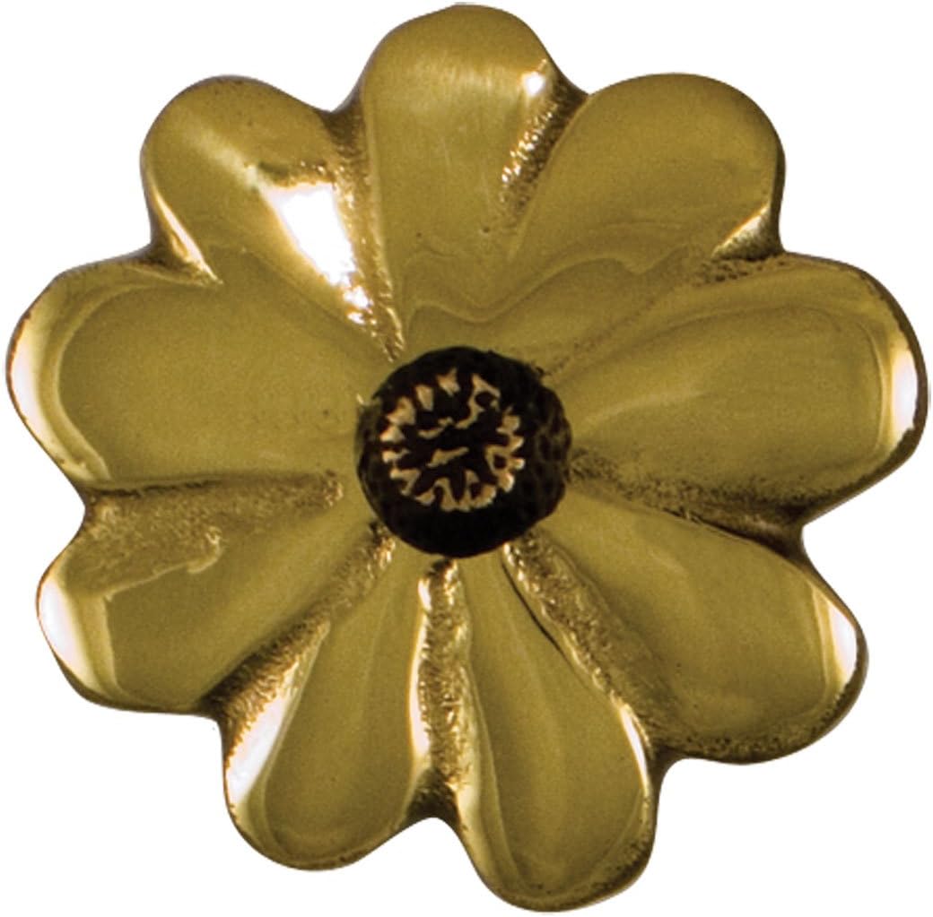 2 1/4"W x 2 1/4"H Michael Healy Black-eyed Susan Doorbell Ringer , Brass and Bronze