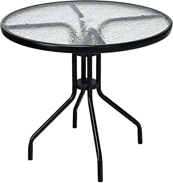 TANGZON TAN11347 Outdoor Dining Set with Glass Table