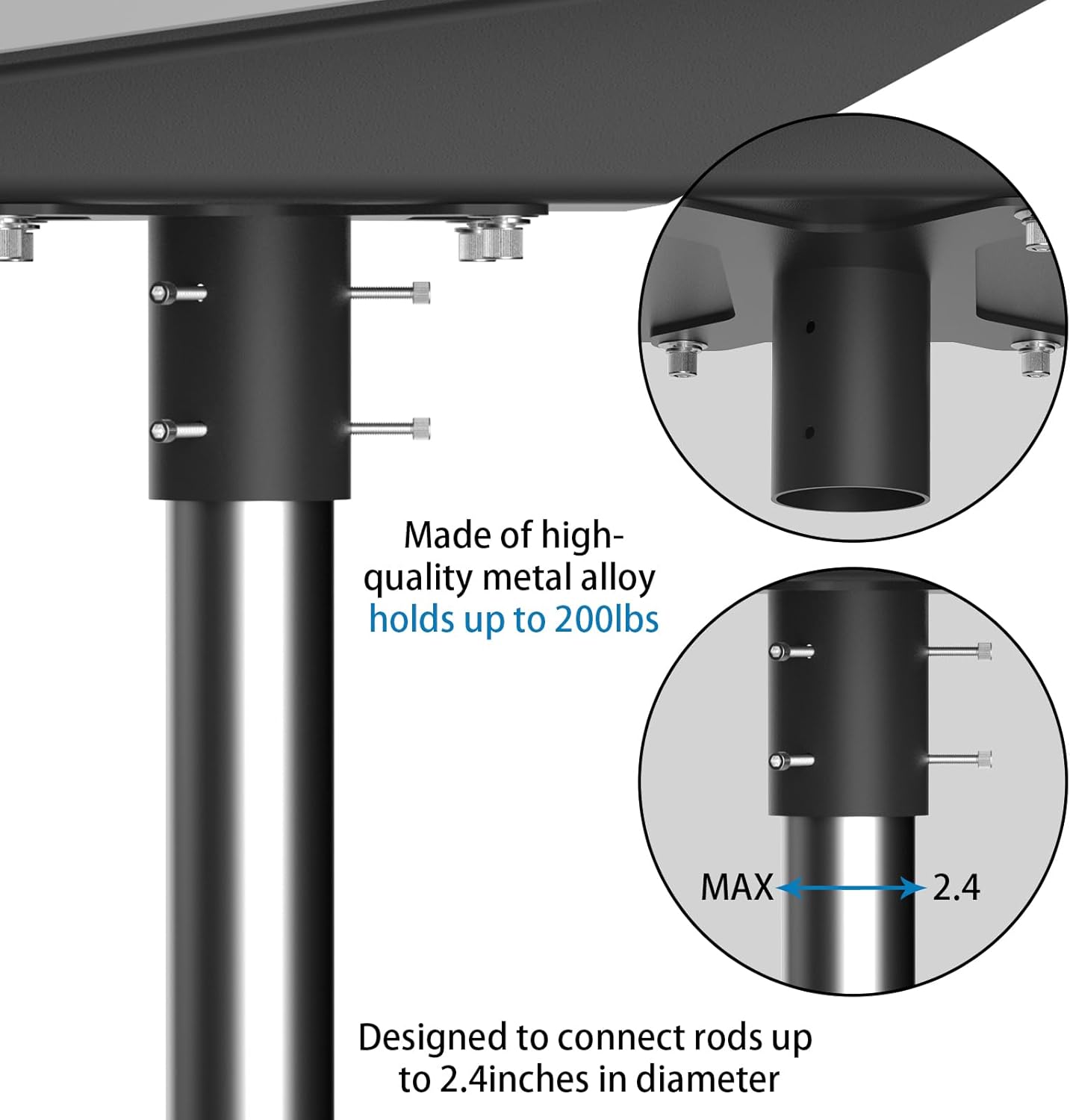 Starlink Flat High Performance Pipe Adapter, TuoBak's Mounting Kit for Antenna, Pole and Roof Mount