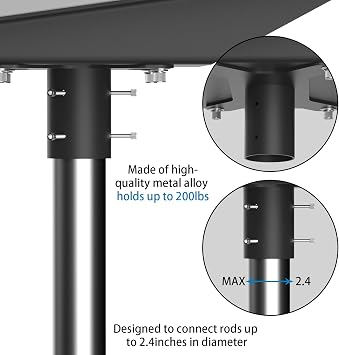 Starlink Flat High Performance Pipe Adapter, TuoBak's Starlink High Performance Kit ,Starlink Flat High Performance Roof Mounting Kit