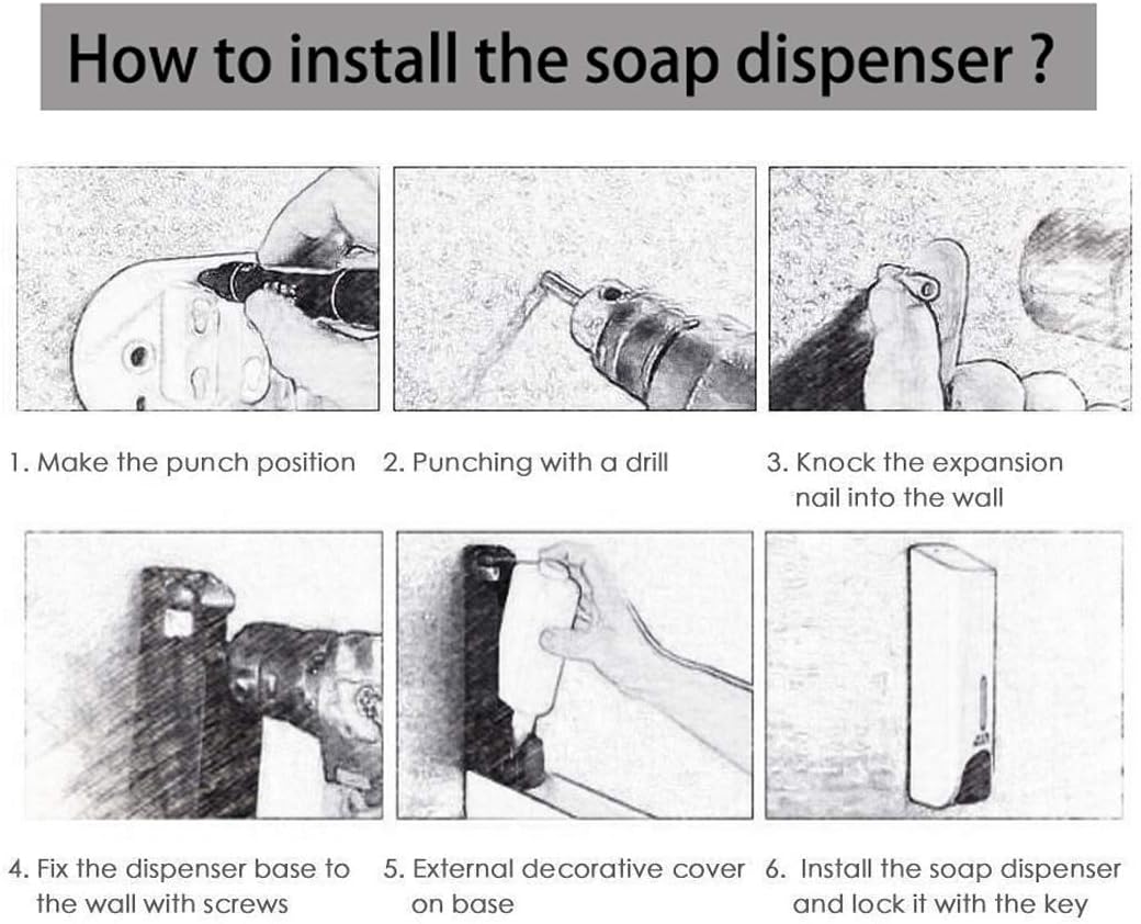 DEIMUGL Bathroom Shower Dispensers: Upgrade Trio Wall Mount Nail-Free Soap Dispenser 3x350ml Shampoo Conditioner Set for Home Kitchen Hotel Dispenser (Black) (3-1-black) : Everything Else