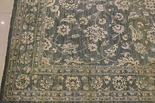 9'1 X 13'1 Double Knot Ziegler Chobi Design Area Rug With Silk & Wool Pile - | A 9X13 Large Rug | An Authentic Hand Knotted Chobi Ziegler Rug Made With Vegetable Dyes #TOP3