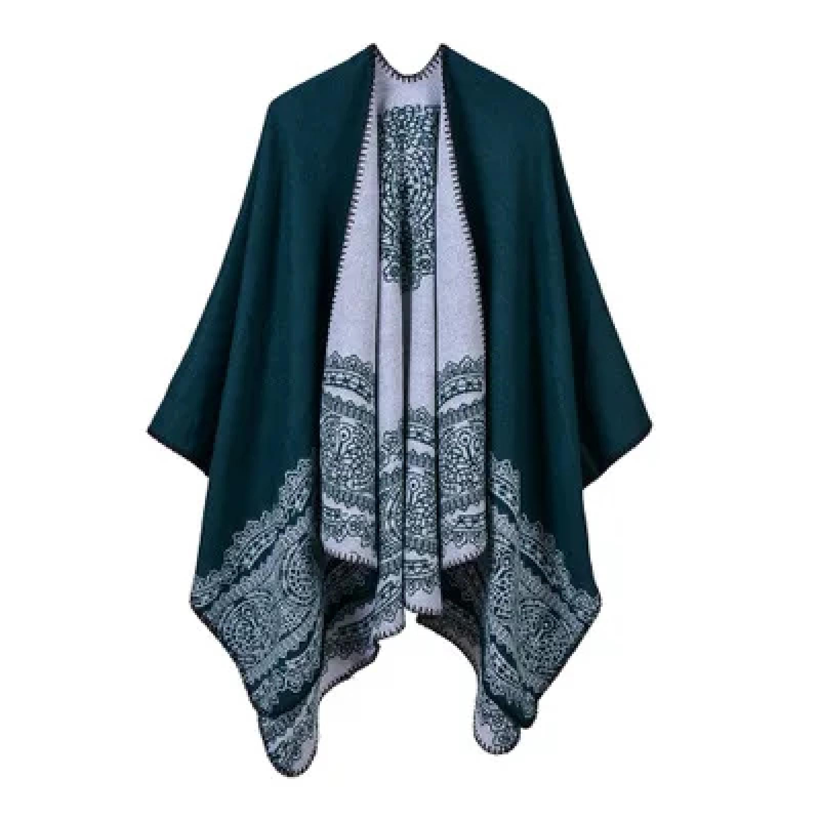 Sciarpa Scialle Invernale Sciarpe Moda Donna Inverno Sciarpa Femme Mujer Lady Retro Stampa Calda Sciarpa Stole Pareo Avvolgere Scialle Poncho Capas Mujer
