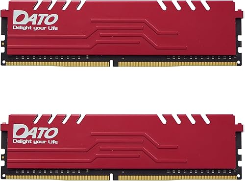 DATO 16 GB RAM (8 GBx2), DDR4 3200 MHz con disipador de calor, PC4-25600 CL16 1.35V 288 pines UDIMM no ECC, módulo de memoria de escritorio para