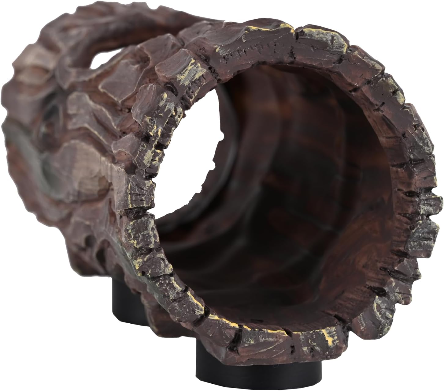 Magnetic Reptile Hide Cave Resin Hollow Tree Trunk Hideout, Gecko Hide with Strong Magnetic Climbing Toy Reptile Tank Accessories for Crested Gecko,Lizard, Terrarium Decor