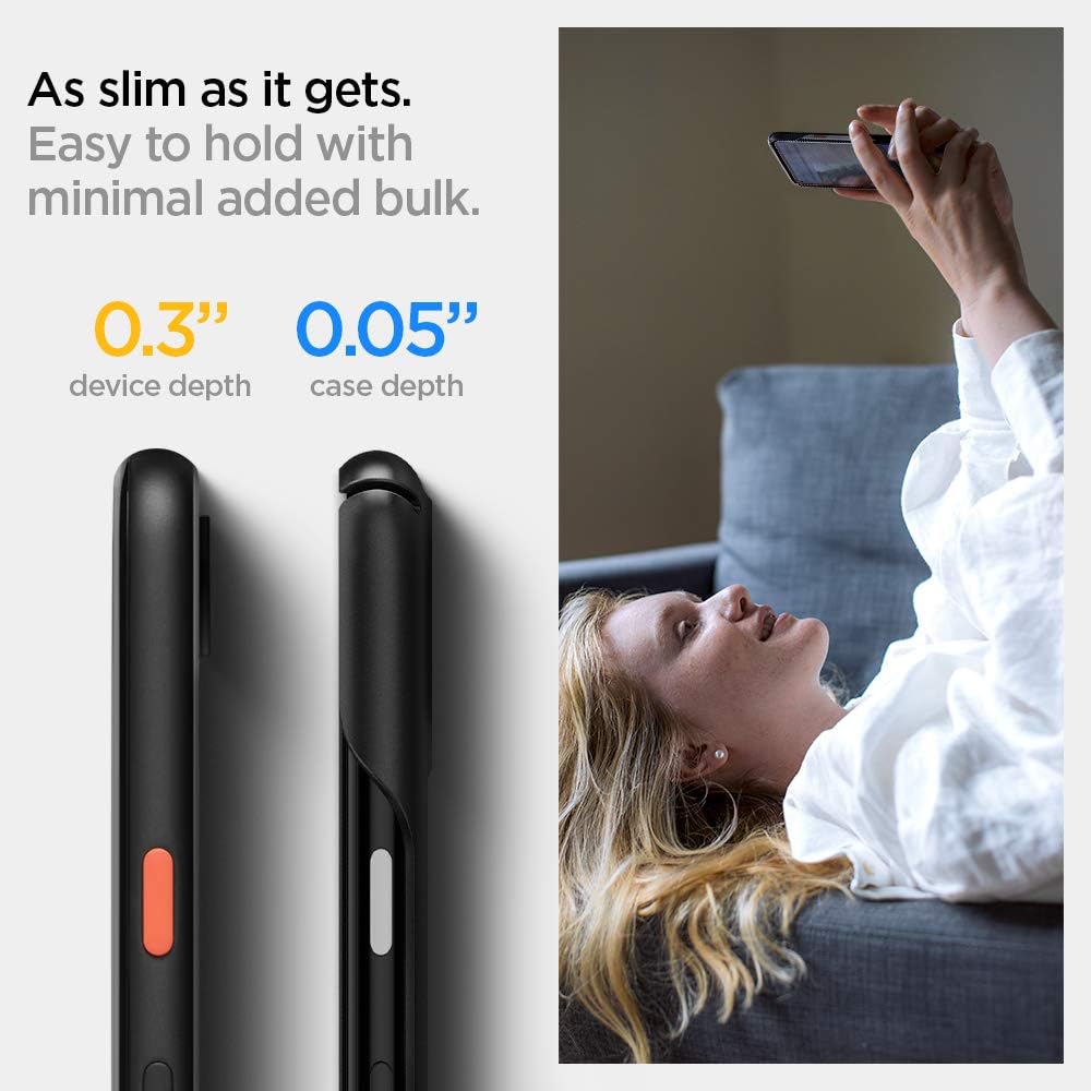 Spigen Thin Fit Designed for Google Pixel 4a Case (2020) [NOT Compatible with Pixel 4a 5G] - Black