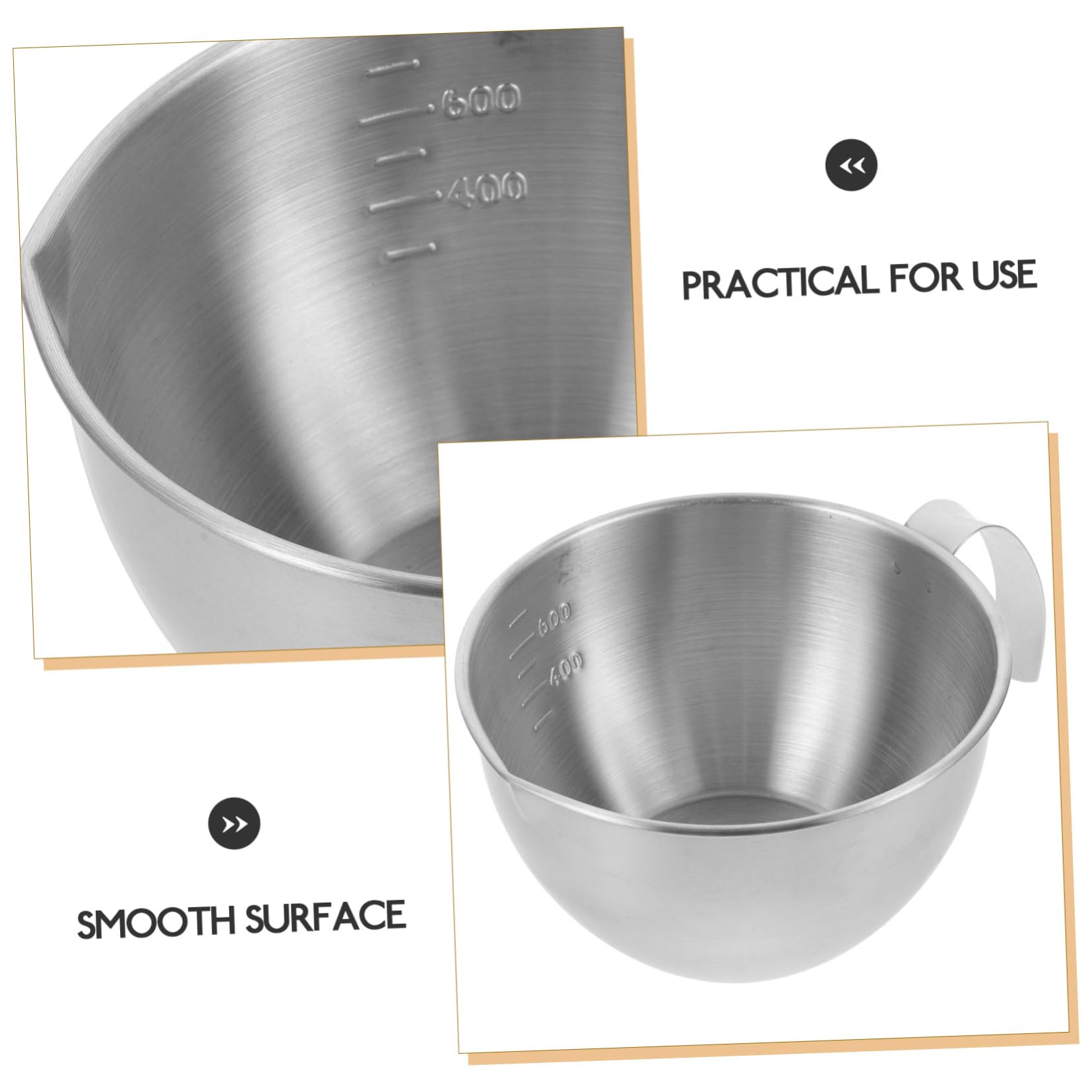 Cabilock 5 Piezas Cuenco de acero inoxidable tazón tazones de preparación cuencos nido verter el tazón de fuente para mezclar alimentos tazones de cocina para mezclar Silver