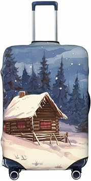 Cabin in the woods Travel Luggage Cover Elastic Washable Suitcase Protector Anti-scratch Thicken Baggage Covers Fit 18-32 Inch Medium