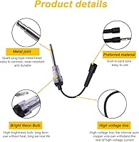 Vista 3 de 2 probadores de bujías en línea, probador de encendido de motor de arranque recto, herramienta detector de diagnóstico de armadura pequeña