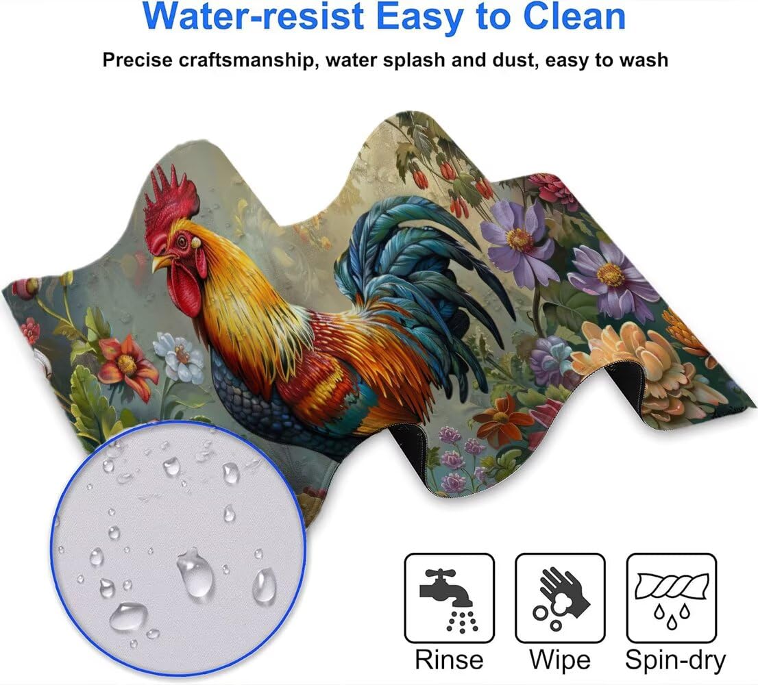Tappetino Mouse XXL 1200x600x3mm Mouse Pad Gaming, Pollo Animale, Mousepad Base Antiscivolo, Esteso Accessori Scrivania Tracciamento Ad Alta Precisione tappetino per Computer e Ufficio, PC, C0P-824
