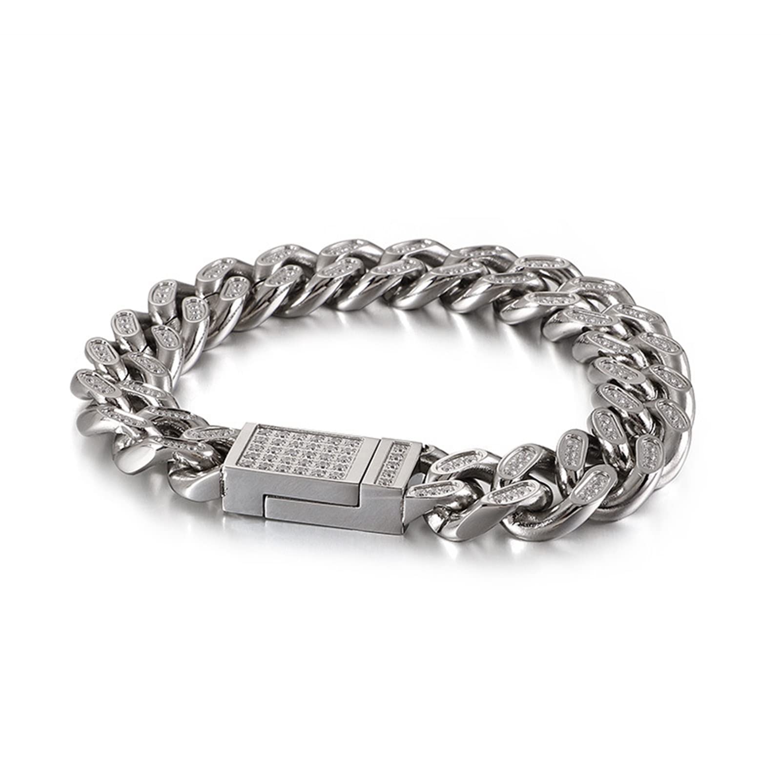 Pulseras Plata Mujer, Hip Hop Pulsera Ayuda A Domicilio Oro Regalo para el cumpleaños de San Valentin