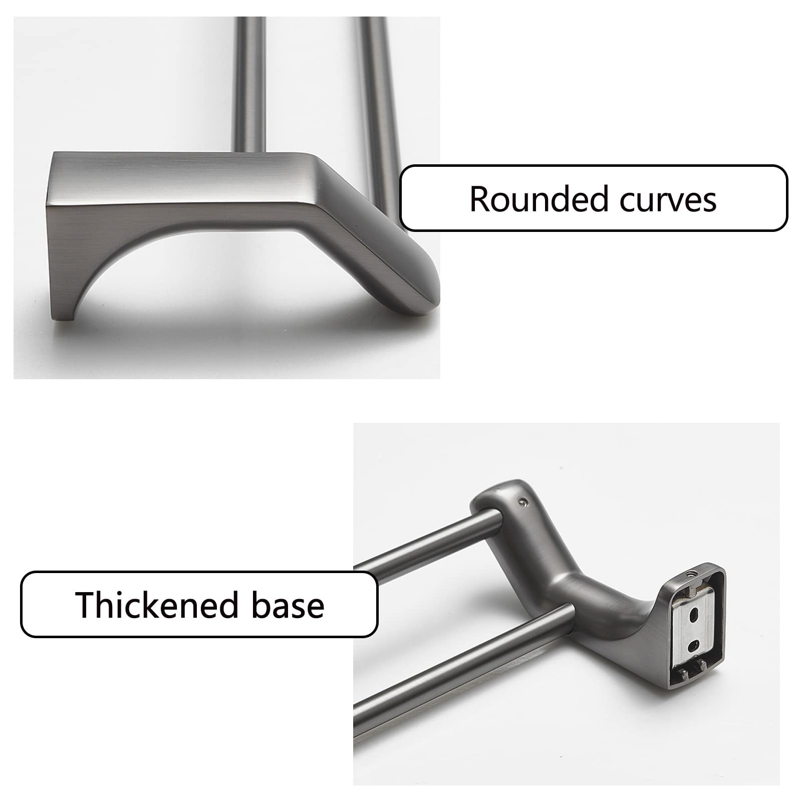 Soporte de Toalla de Toalla montada en la Pared de Acero Inoxidable 80 cm Baño de Cocina Toalla de Ducha de la Toalla de Toalla con Acabado Cepillado y Tornillos Kit de Montaje Made in China