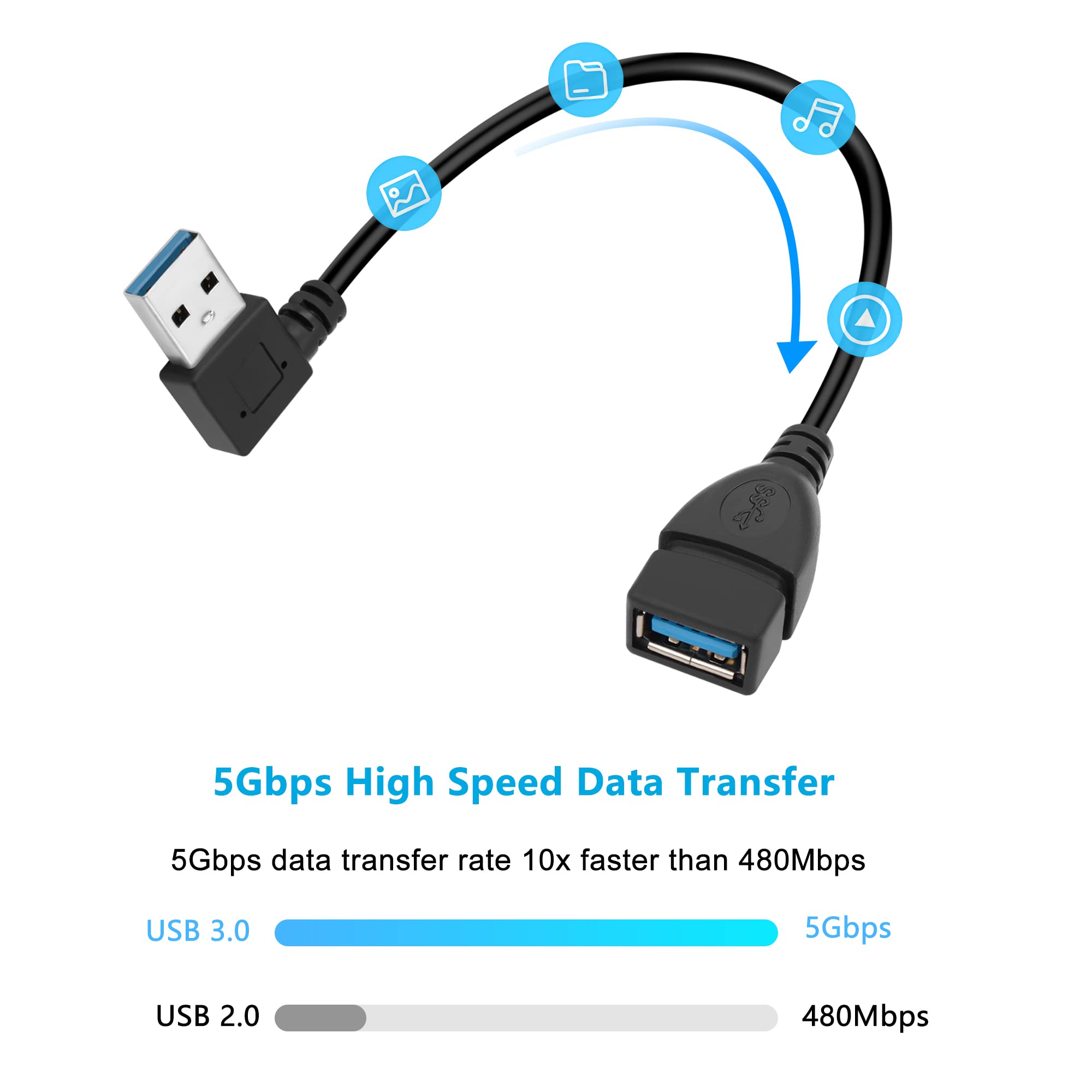 Cavo Prolunga USB 2.0 Maschio/Femmina - Alta Velocità - Lotto Di Più Pezzi - Colore Nero