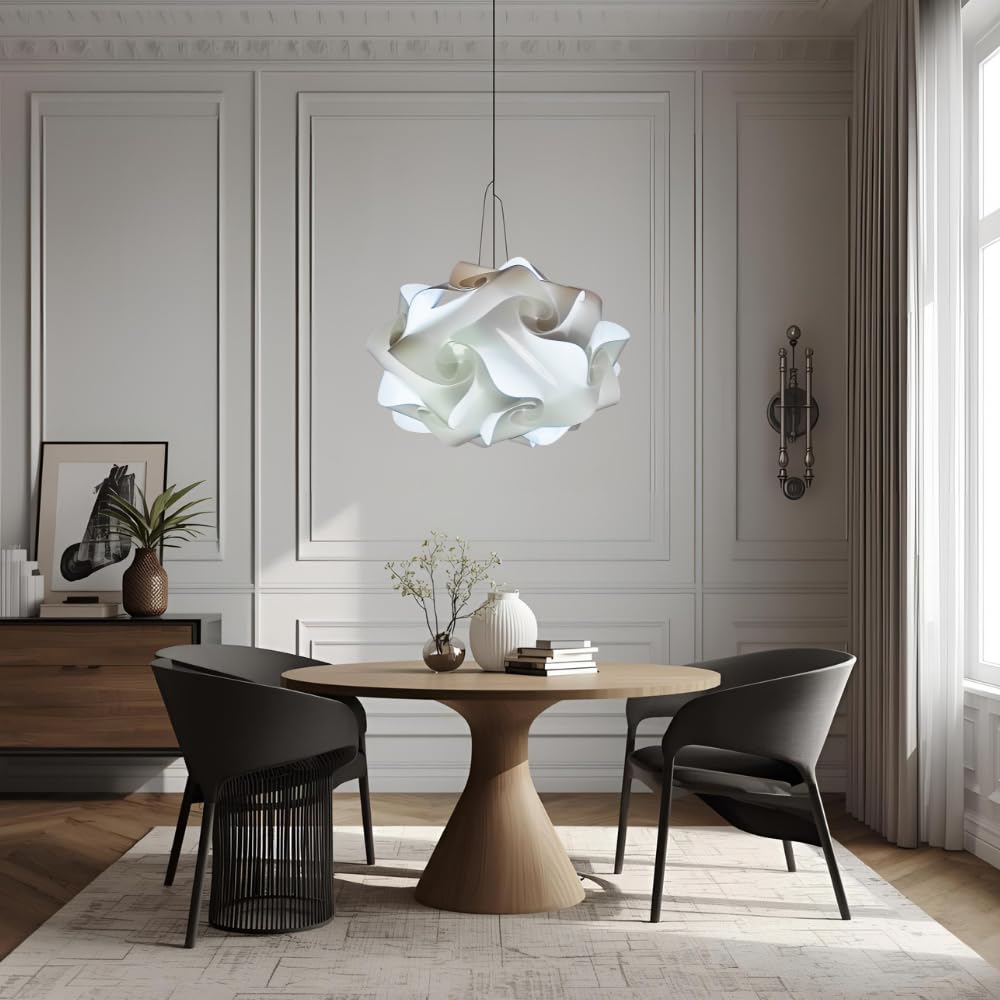 Lampadesign® Lampadario Moderno da soffitto Camera da letto Soggiorno Cucina Sala UFO diametro 50 cm - Lampada a Sospensione Moderna Design scandinavo Lampadina Luce fredda Led E27 17W
